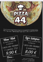 Menu Pizza le 44 - Carte et menu Pizza le 44 Chatenois