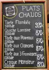 Menu Au Croissant Doré - L'ardoise