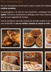 Menu Au pain de mon grand pere - Les viennoiseries