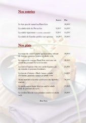 Menu Café de la harth - Les entrées et les plats