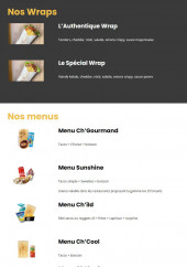 Menu Chamas Tacos - Les wraps et menus