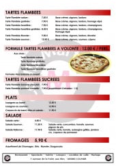 Menu Collis Martis - Tartes flambées, formules, plats,....