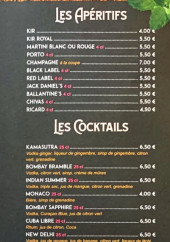 Menu Grill and green indienne - Les apéritifs et cocktails