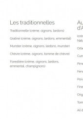 Menu La Soï - Les traditionnelles, au ribeaupierre et sucrés