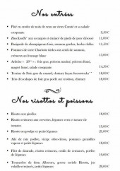 Menu Le 20ème - Les entrées, risottos et poissons