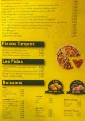 Menu Antep - Pizzas, pides et boissons 