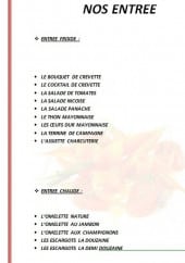 Menu Aux 3 paysans - Entrées