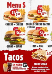Menu Burger Avenue - Les menu burgers et tacos