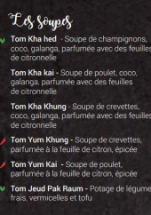 Menu Chili Thai - Les soupes