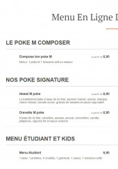 Menu French Poke - Menu étudiant, signature poke et ses compositions