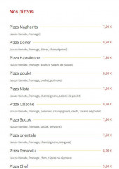 Menu Le Pasa - Les pizzas