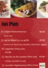 Menu Vietnam Cooking - Plats