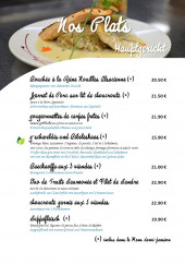 Menu La Taverne - Les plats