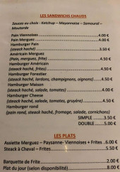 Menu Le J club - Sandwiches chauds et plats