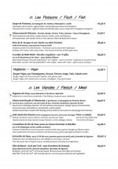 Menu Au Riesling - Poissons et viandes