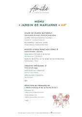 Menu Amitié - Le menu Jardin de Marianne