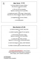 Menu Le Coquelicot - menus