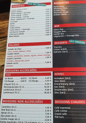 Menu Miramare - Les sandwichs, salades, ...