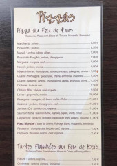 Menu L'Ecrin - La carte
