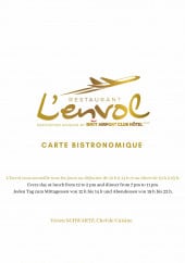 Menu L'envol - Caarte et menu L'envol Blotzheim