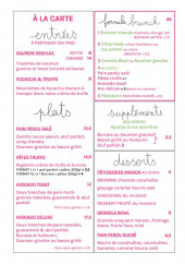 Menu Fuchsia - La carte Samedi