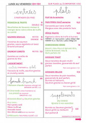 Menu Fuchsia - La carte semaine