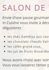 Menu In Cuisine - Salon de thé