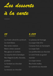 Menu L'Entrecôte - Les desserts