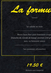 Menu L'Entrecôte - La formule