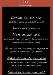 Menu Bistrot Des Polissons - Exemple de menu du jour