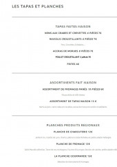 Menu ConfluTime - Les tapas et planches