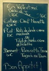 Menu En Voûte et Moi - Un exemple d' ardoise