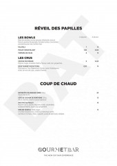 Menu Gourmet Bar - Réveil de papille et coup de chaud