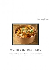 Menu L'Atelier de la Poutine - Les poutines