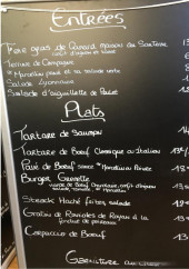 Menu Le Grenette - Les entrées, plats