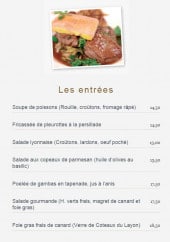 Menu Le Layon - Les entrées