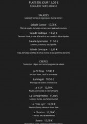 Menu Le st trop - Les plats du jour, salades,...