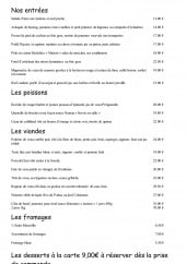 Menu Le Vivarais - Entrées, plats, desserts et menus