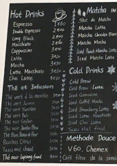 Menu Lumen coffee - Les boissons chaudes