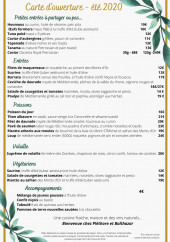 Menu Pléthore et Balthazar - Les menus