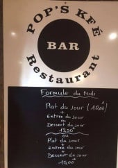 Menu Pop's Kfé - Formule midi