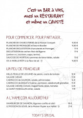 Menu Aoc - Les planches