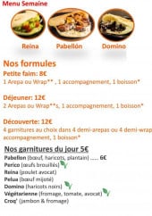 Menu Arepado - Les formules 