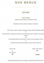 Menu Celest - Les menus