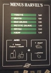 Menu Harvel's - Les formules et toastés