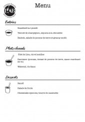 Menu L'Amuse Bouche - Un exemple de menu de la semaine