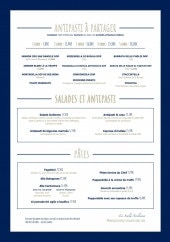 Menu La Scala Siciliana - Les pates, salades  et antipasti
