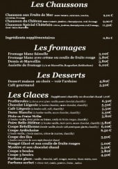 Menu Le Château - Les chaussons,fromages et desserts