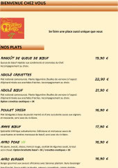 Menu Le Goût de Ça - Les plats