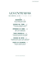 Menu Pampa - Les entrées